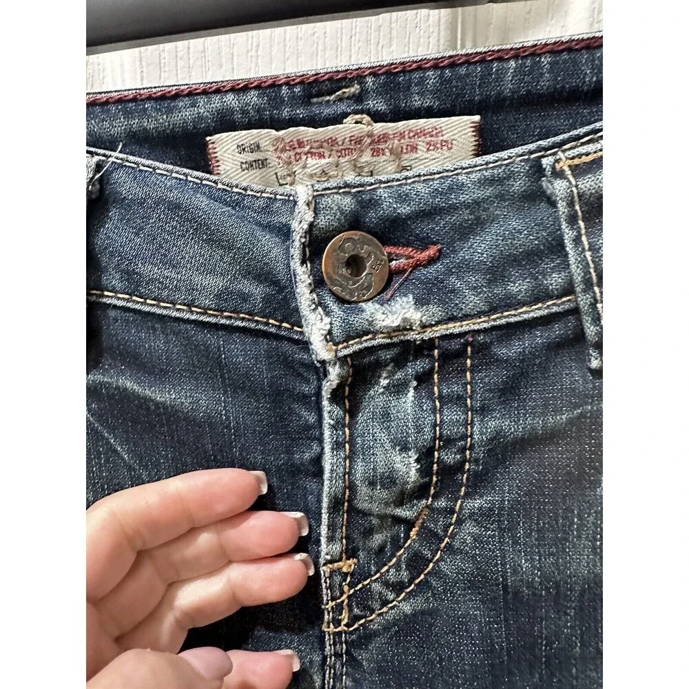 1921 Women's Distressed 29/32 Denim Blue Jeans - Picture 10 of 13